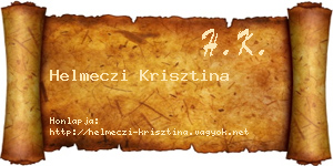 Helmeczi Krisztina névjegykártya